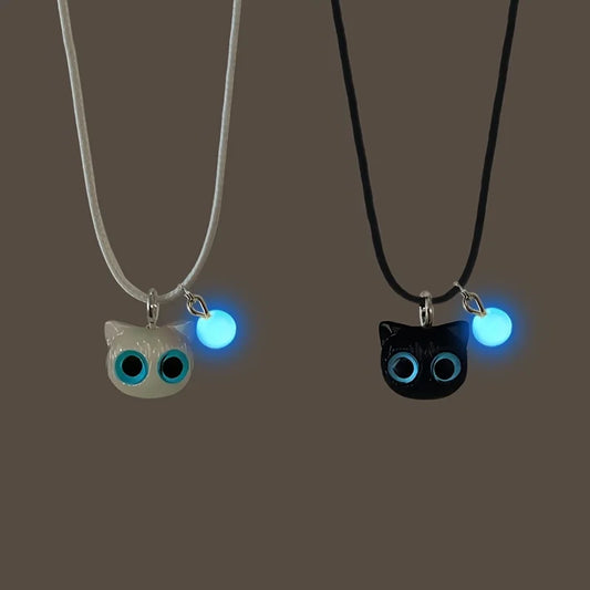 Gothic Fashion Black Cat Pendant Necklace